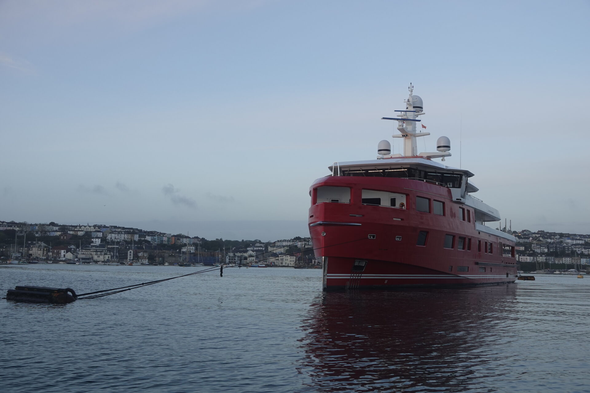 superyacht in Falmouth