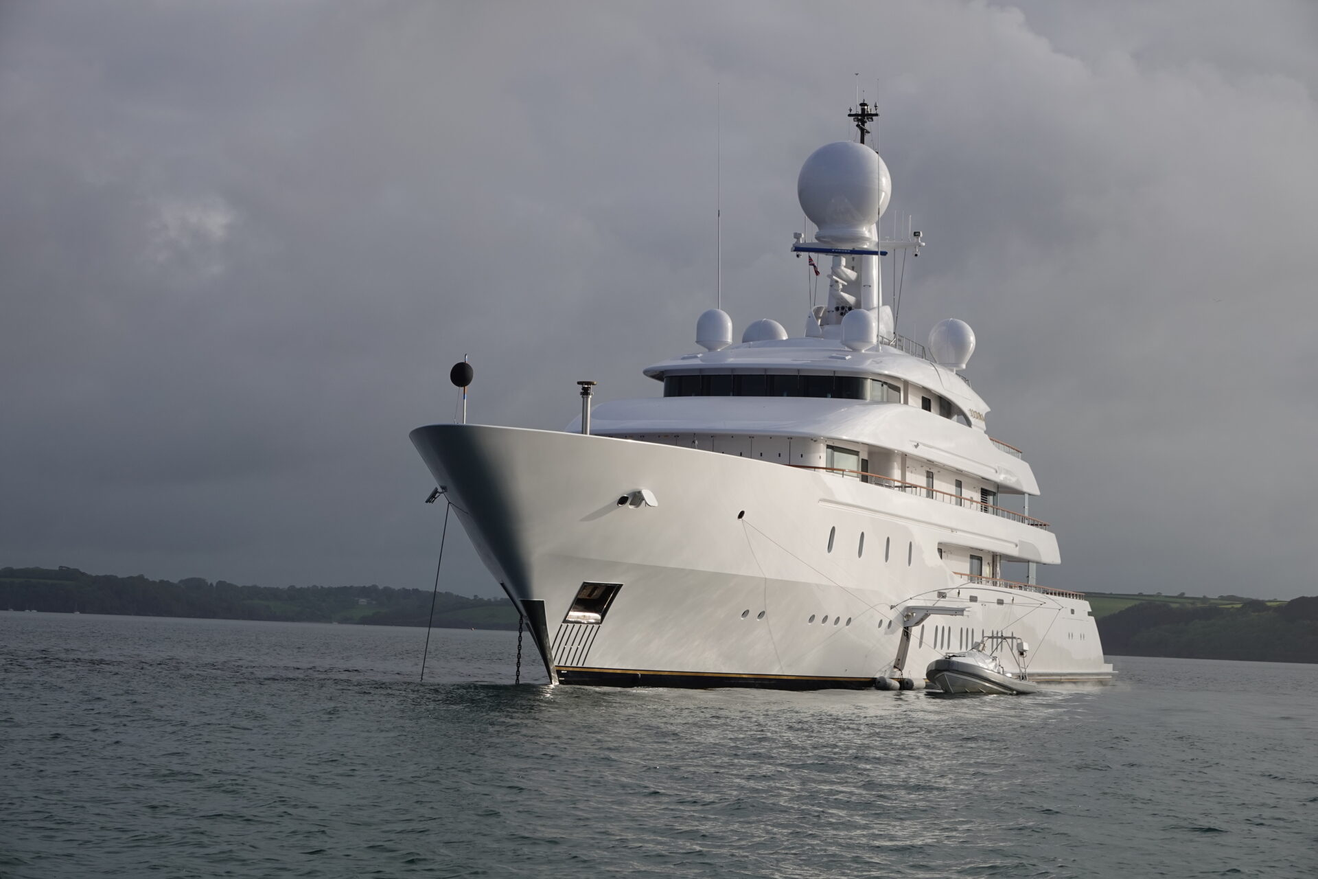 superyacht in Falmouth