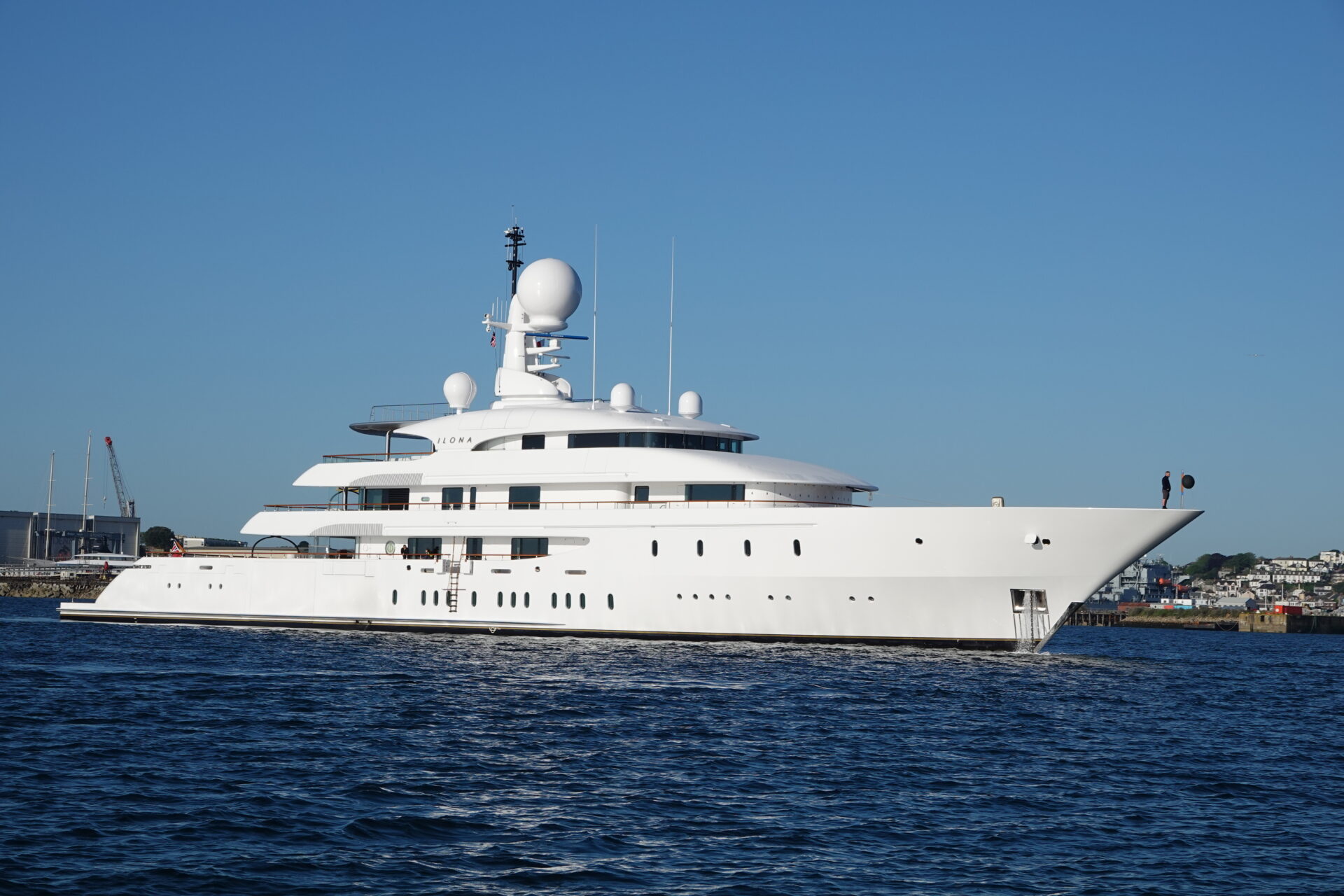 superyacht in Falmouth