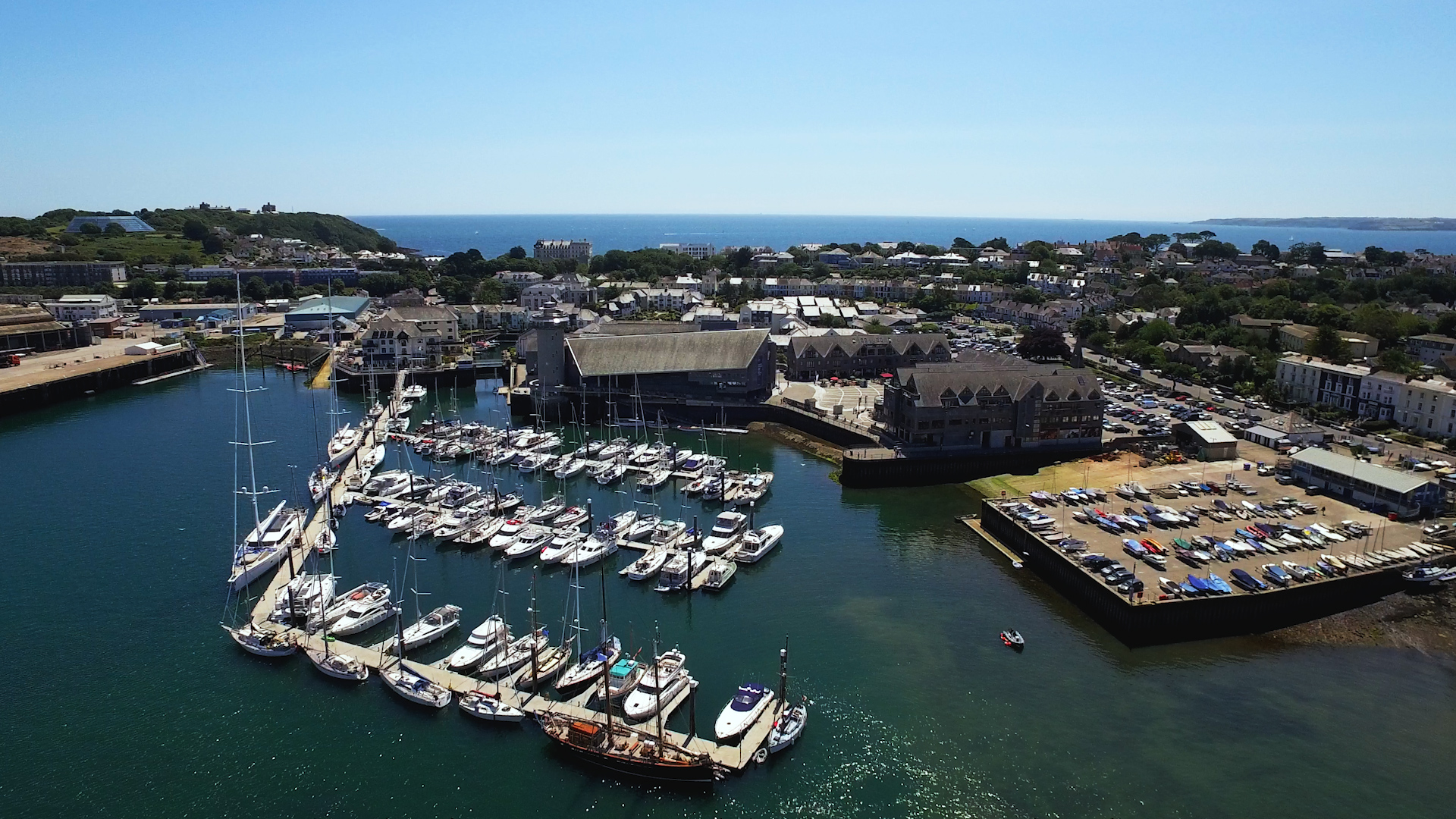 Superyacht in Pendennis Marina